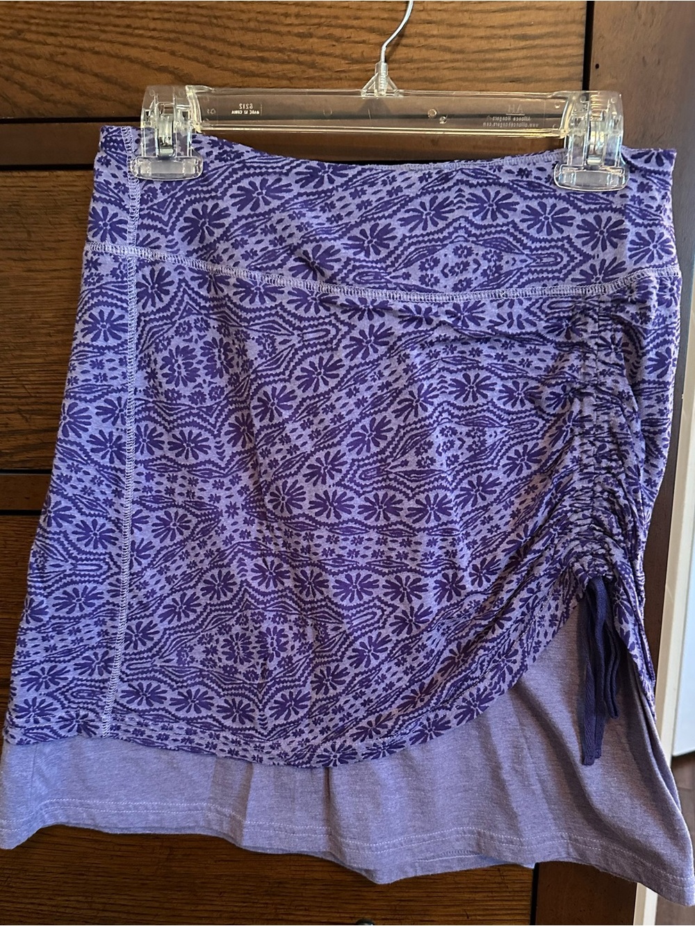 Athleta Purple Patterned Layered Knit Skirt size S - Picture 4 of 6